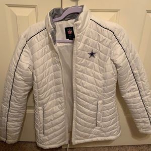 White Dallas Cowboys bubble jacket